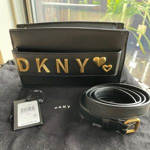 DKNY leather waist purse/clutch